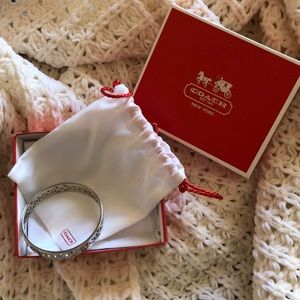 Coach Silver Bangle Bracelet